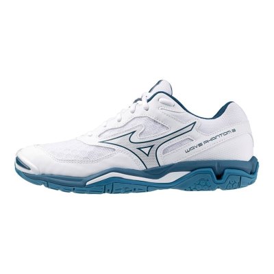 Zapatillas Balonmano Mizuno WAVE Phantom 3 Hombre - Blancos / Azules / Plateados - Chile M284QSZIFW